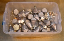 Tote with assorted light bulbs