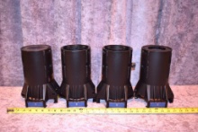 (4)- total ETC Source Four ED lens tubes. (1)- 19-degree, (2)- 26-degree, (1)- 50-degree