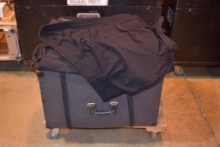 (1) lot of 3-foot ht. pleated Velcro black valance drape (IFR) for 12 x 18 Truss to include