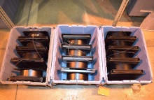(12)- 10" frame Four-way barndoors. (3 totes)