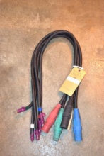 (1) set-5 CAM-LOK male pigtails 4' x 2/0 Type SC E1016 (neut. and grnd. reversed)