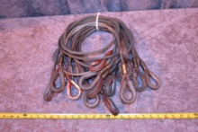 (10)- Wire sling with thimbled eyes. 3/8" by 5'