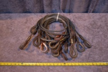 (10)- Wire sling with thimbled eyes. 3/8" by 5', picture is representative.