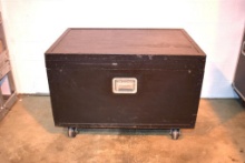 Custom third pack cable case. 44" x 30" x 30" height. 4" x 2" casters