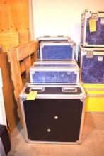 (5) ATA style road cases, sizes; 25-1/2" up to 44"