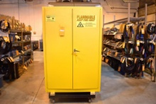 Eagle 45-gallon flammable storage cabinet model 1947, 43" x 18" x 65" h, dolly not included