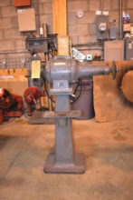 Vintage industrial double end buffer/grinder, pedestal mount, 1HP, 3-phase, 208V