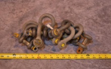 (10) pieces of 5/8" screw pin shackles, picture is representative.