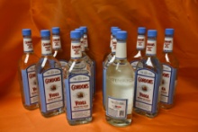 CASE WITH (12) ONE LITER BOTTLES OF GORDON'S VODKA, PICTURE IS REPRESENTATIVE