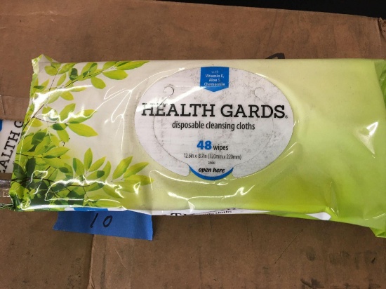 Health Gards Disposable Cleaning Cloths 12 packs of 48