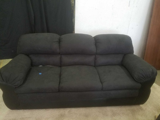 Microfiber and leather couch