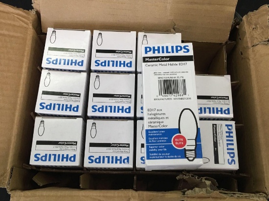 Philips ceramic Metal ED17 light bulbs 12 total