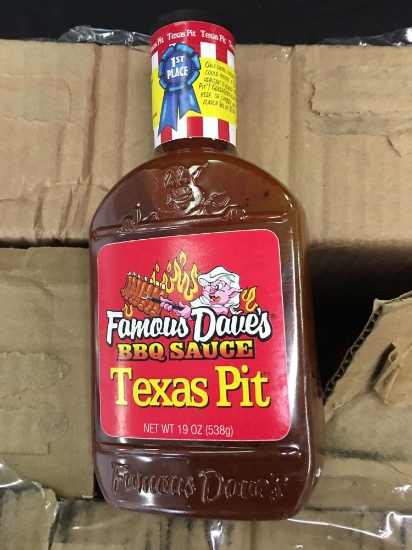 Famous Daves BBQ Sauce Texas Pit 12 bottles