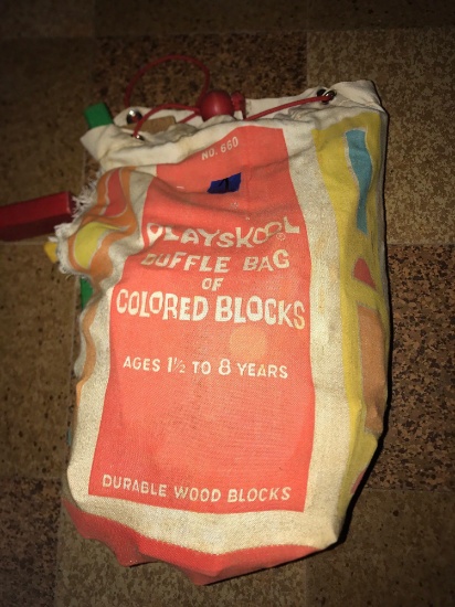 Playskool duffle Bag of Blocks