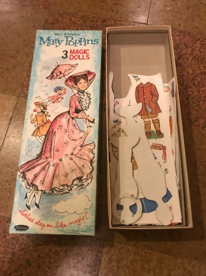 1964 Mary Poppins paper doll cut outs