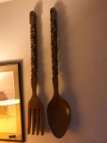 Wooden fork and spoon