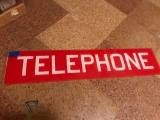 Telephone Booth Glass Sign