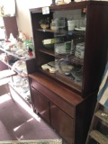 Vintage buffet with sliding glass