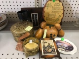 Trinket Boxes, Advertising Thermometer plus more