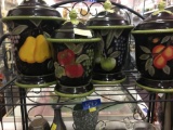 Certified International Hand painted Canister Set