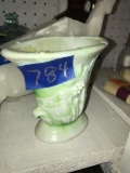 Green/White Marbled Vase