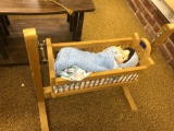Baby Rocking Bed & Doll