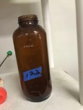 Vintage amber water bottle