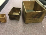 Advertising wooden boxes
