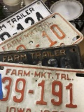 Vintage farm license plates