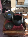 Two Tea Pot Cookie Jars