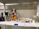 Whole Shelf with Plastic Mickey Mouse Gumball Machine