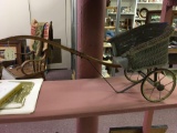 Antique Wicker Doll Cart