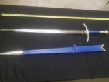 Blue leather sword 52