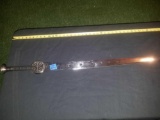 Sword with leather handle