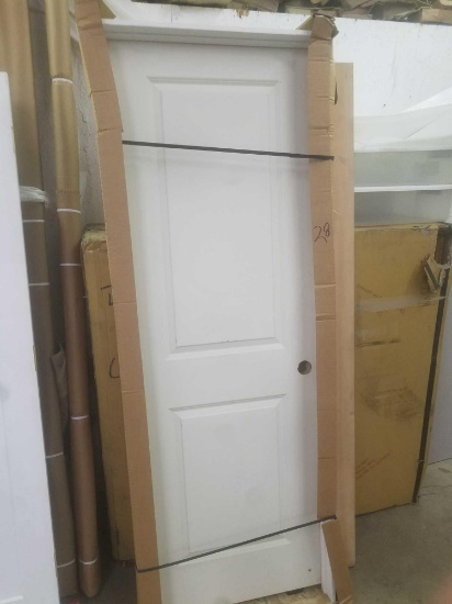 28" 2 panel white door & frame