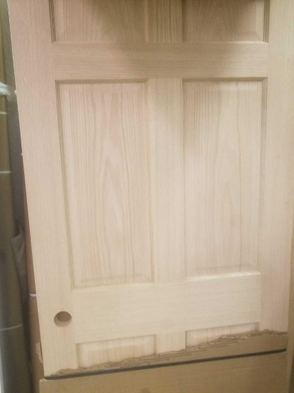 6 panel oak unfinished interior door w frame