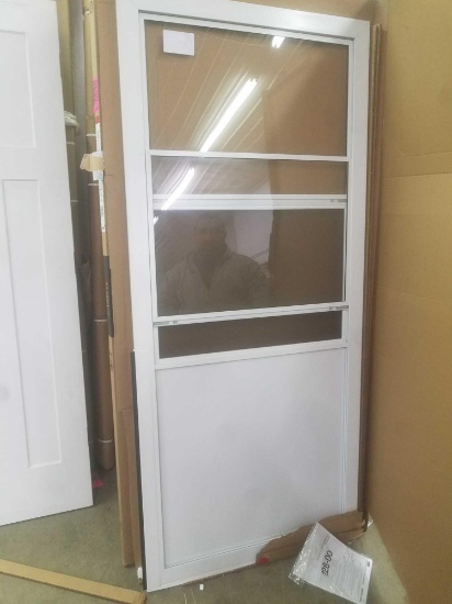 36" high view screen glass door