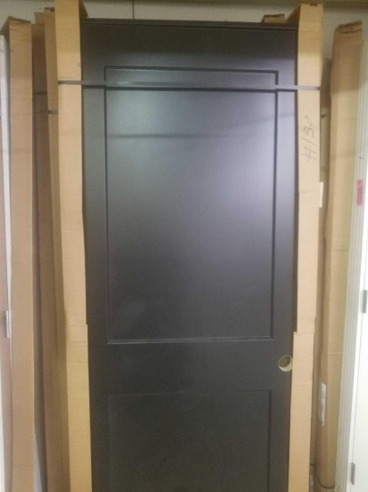 32" black solid interior door right hand