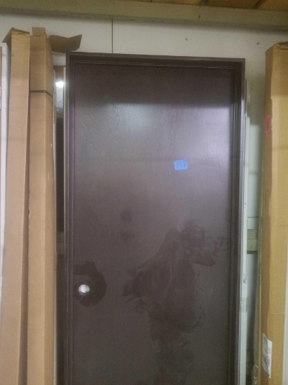 32" brown interior door and frame
