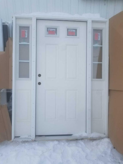 Exterior entrance door frame and 36" door