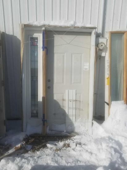 36" exterior door and windowed frame