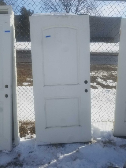 36" Exterior white door