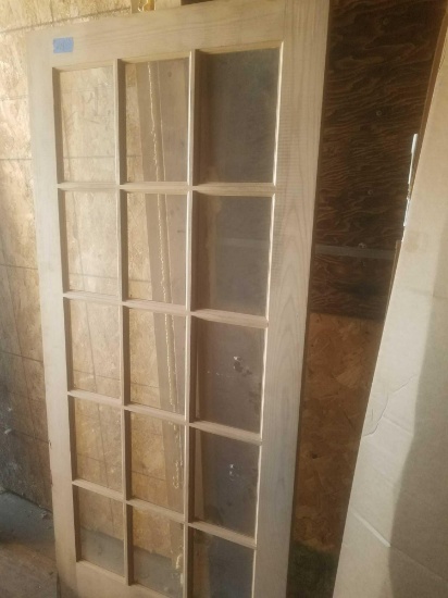 Interior glass panel door