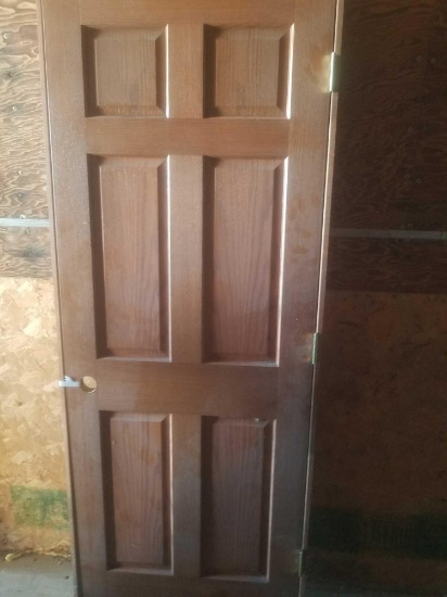 30" interior 6 panel solid oak door and frame