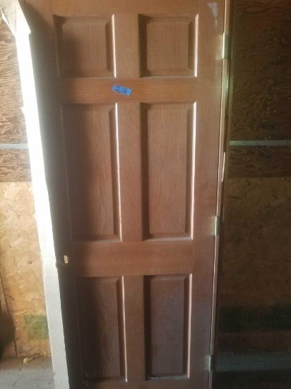 30" interior 6 panel solid oak door and frame