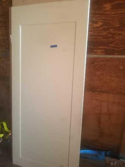 Solid white interior door