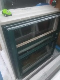 Vinyl sliding window with screen 36x 37 1/2 green