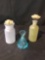 Glass bottles - Blue perfume marked made in occupied Japan