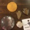 Indian Arrowheads, ivory pieces sand dollar pin