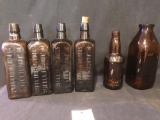Dr J. Kostetter's stomach bitters bottles/other brown bottles